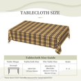thumbnail image 2 of Rectangle Tablecloth with Wave Lace 60x84 Inch, Gold Brown Tartan Check Plaid Tablecloths Rectangular Water Resistant Spill Proof Table Cloth Cover Polyester Table Cover for Restaurant, Picnic, 2 of 8