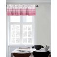 thumbnail image 6 of Kitchen Curtain Valances for Windows,Farm Watercolor Pink White Color Ombre Rod Pocket Small Valance Modern Abstract Line Short Window Treatment for Bedroom Bathroom Living Room,42"x12", 6 of 9