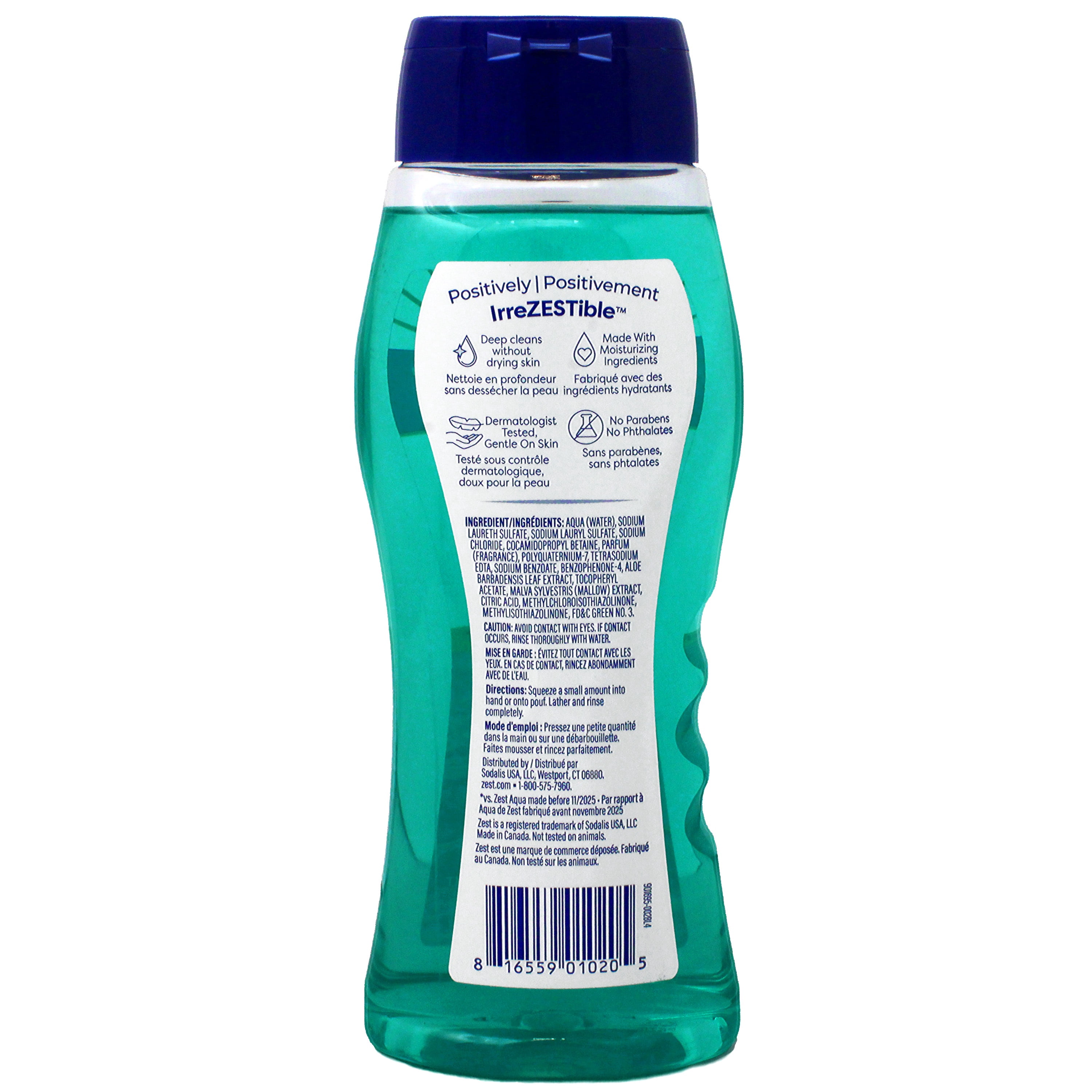 Zest, Body Wash, 18 oz, Tangerine Mango, Invigorating Scent