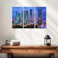 thumbnail image 2 of Elephant Stock Miami Downtown Skyline Aerial Wall Art - Horizontal Multi Panel Canvas - Living Room Wall Decor - City Multi Panel - Blue And Purple Decor By Susanne Kremer - 23" x 14", 2 of 4