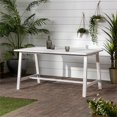 thumbnail image 2 of Vincent 60" Acacia Wood Chevron Dining Table in White Wash, 2 of 14