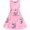 Pink, variant on Girls Dress Tie Back Pink Cartoon Casual Dress Party 3 Years