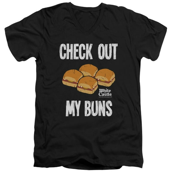 White Castle - My Buns - Slim Fit V Neck Shirt - Large