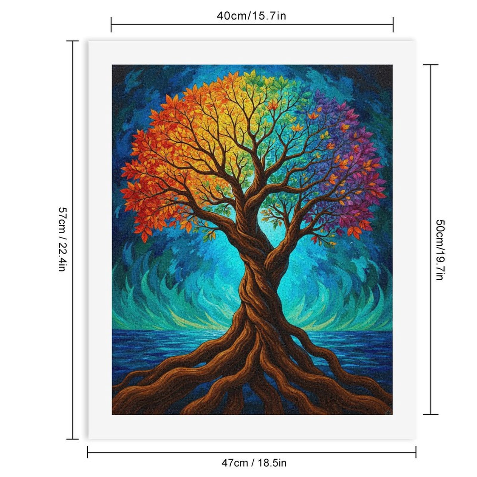 Paint by Numbers Kit for Adults, Colorful Tree Of Life Painting Paint by Numbers, Easy Paint by Numbers Kit for Adults Beginner, DIY Adult Paint by Number Kits on Canvas, Home Decor