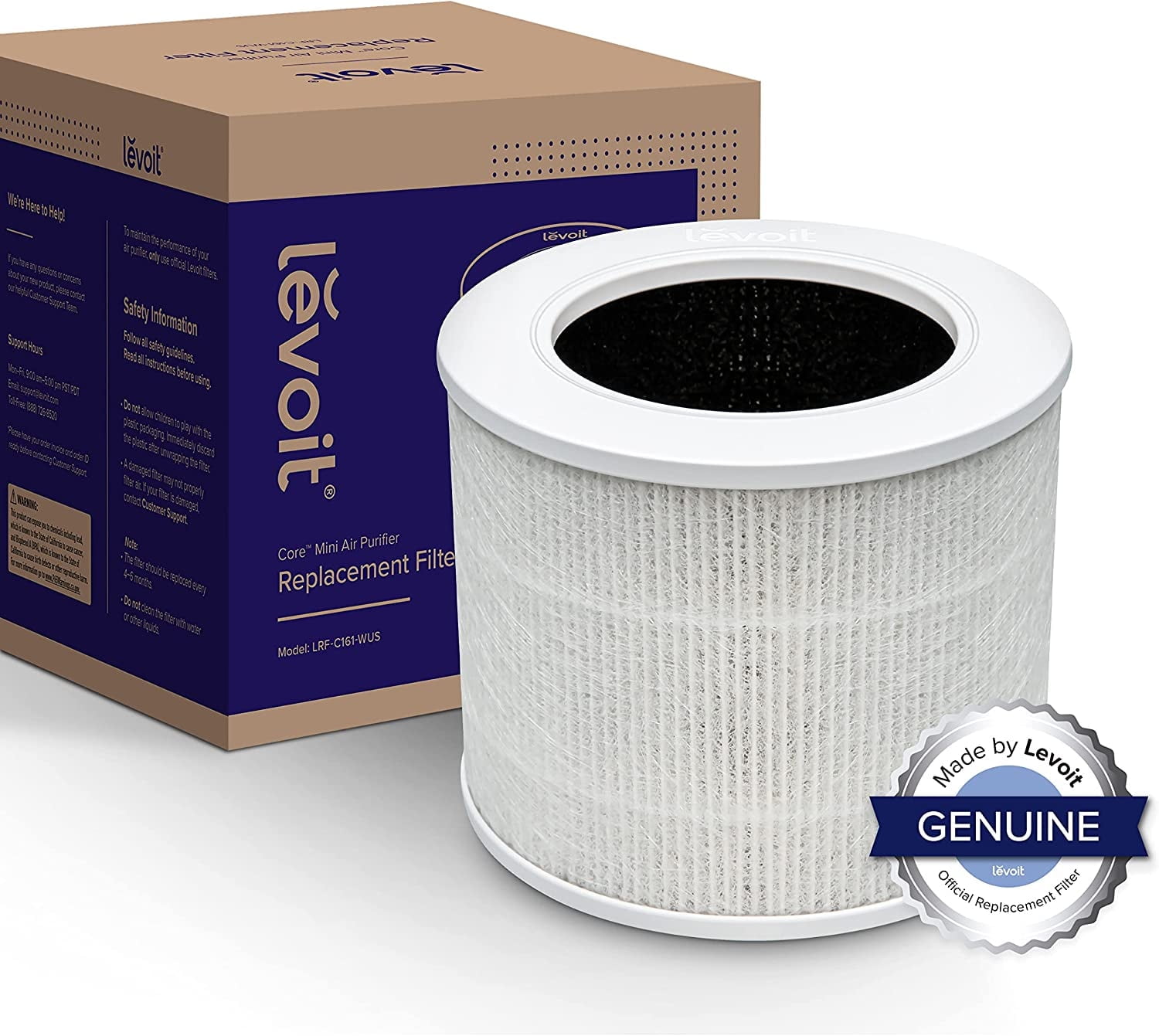 (2 pack) Levoit Core Mini-P-RF Air Purifier Replacement Air Filter for Core Mini, Core Mini-P, and Core Mini with Night Light Series, 1 Pack