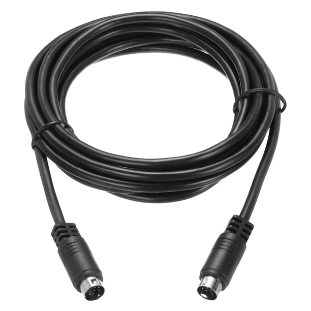 Cable de video S de Uxcell de 10 pies, con conector macho a macho de 9 pines Mini DIN con revestimiento de oro