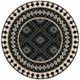 thumbnail image 7 of SAFAVIEH Veranda Magna Southwestern Indoor/Outdoor Area Rug, 4' x 5'7", Black/Cream, 7 of 7