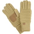 thumbnail image 1 of Unisex Cable Knit Inner Lined Anti-Slip Touchscreen Texting Gloves, 1 of 3