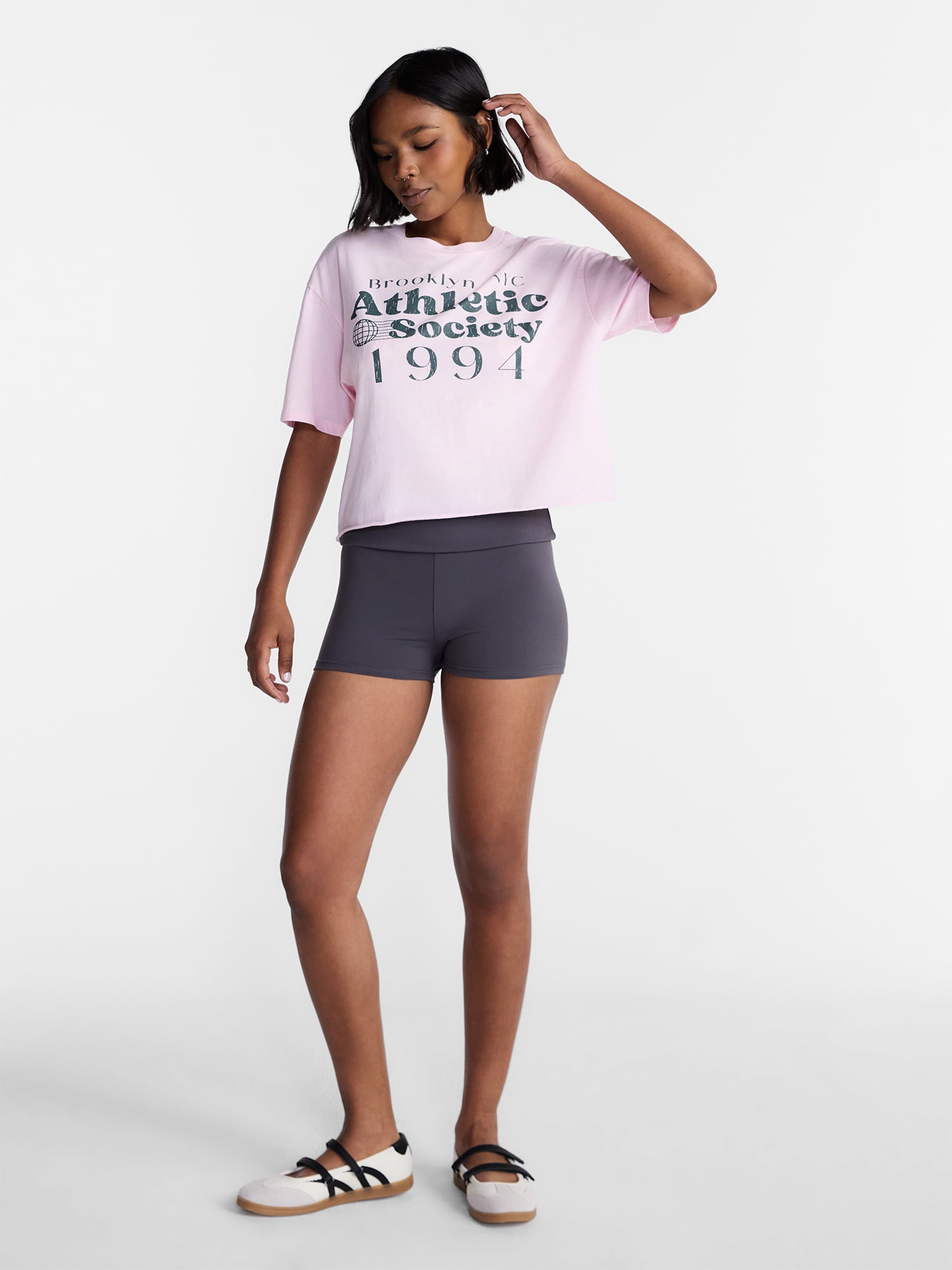 No Boundaries Foldover Shorts, 2.25" Inseam, Women's XXS-XXL