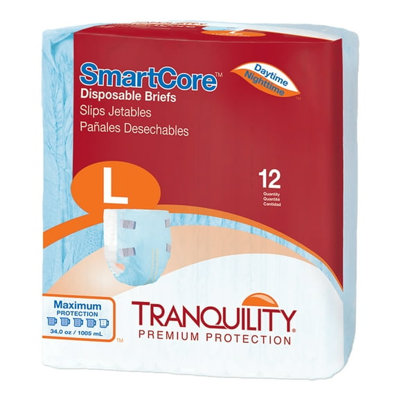 Tranquility SmartCore Adult Incontinence Brief L Heavy Absorbency Breathable, 2313, Maximum, 96 Ct