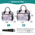 thumbnail image 4 of FORMRS Insulated Lunch Bag for Work School Unisex Large Capacity Cooler with Shoulder Strap, Purple Marble Pattern, 4 of 6
