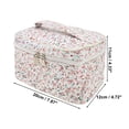thumbnail image 2 of 1 Pc Bolsa de Cosméticos Cuadrada de Flores para Mujeres para Vacaciones y Viajes de Negocios de Poliéster Naranja, 2 of 3