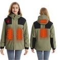 thumbnail image 4 of Hvyesh Sales Today Heated Jackets for Women Plus Size,Womens Plus Size Heated Jackets Winter 4 Heat Zones Heating Jackets Soft Quilted Warm Coat Casul Zip Up Puffer Coat, 4 of 4