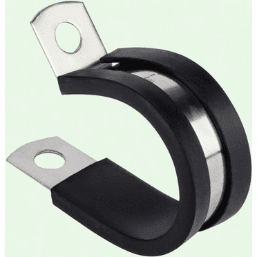 12 Pack 1 Inch Rubber Cushioned Stainless Steel Cable Clamp, Hose Clamp, Pipe Clamp (1 Inch)