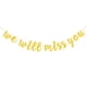 thumbnail image 1 of Billuyoard Cartel de feliz cumpleaños, te extrañaremos, serpentinas, decoraciones doradas para fiesta de jubilación, adornos colgantes de Kits de decoración para fiestas, 1 of 6