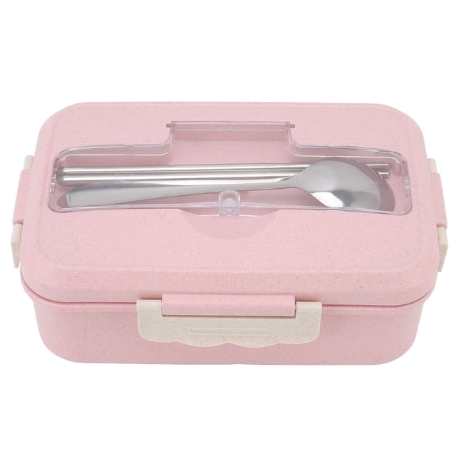Fiambrera de Gran Capacidad, Fiambrera Portátil Térmica para Niños Adultos, Con Cuchara y Palillos