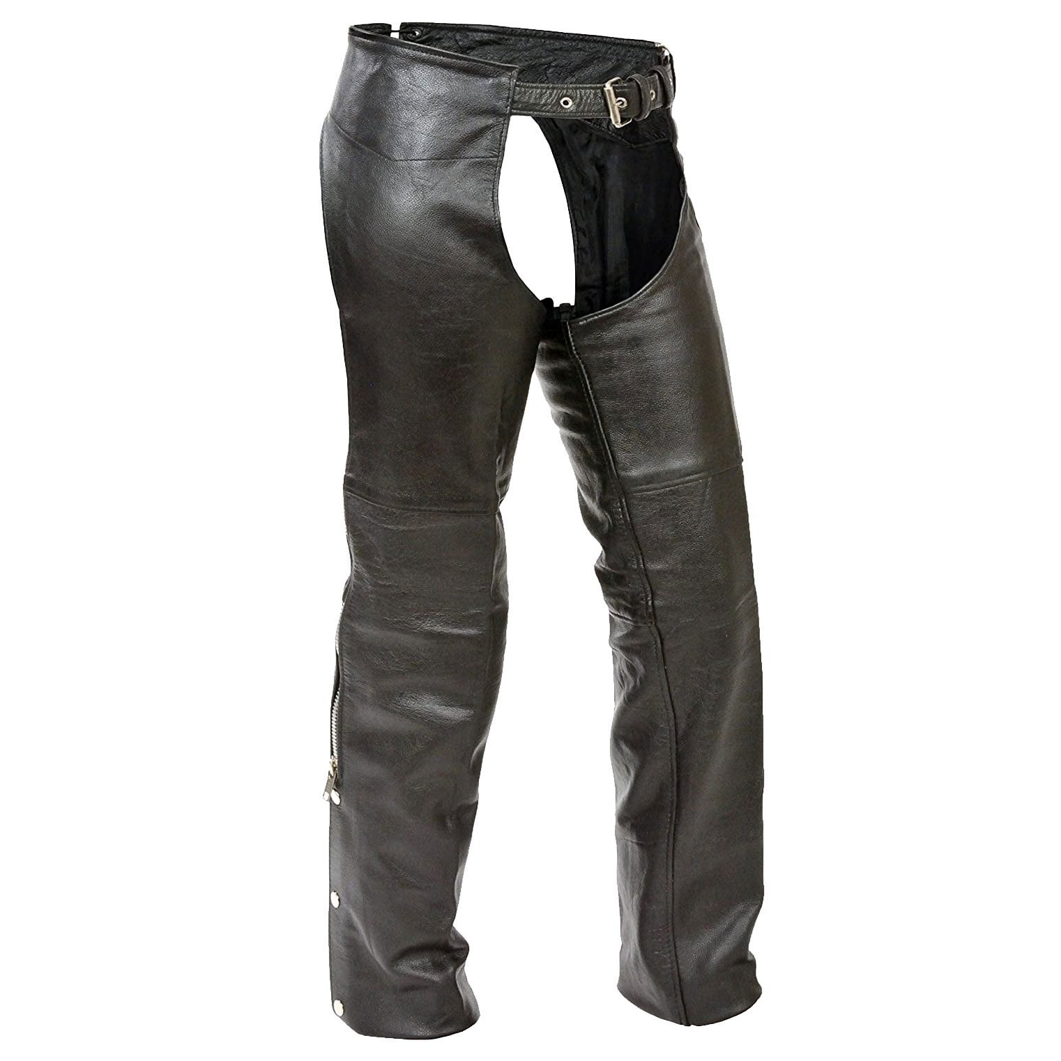 Hot Leathers Leather Chaps Black, Medium 