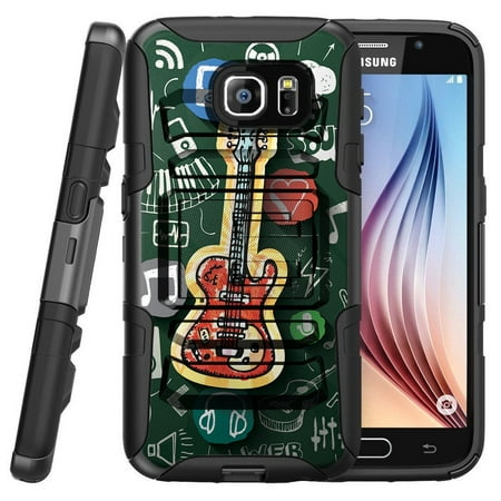 TurtleArmor Â® | For Samsung Galaxy S7 Edge G935 [Hyper Shock] Hybrid Dual Layer Armor Holster Belt Clip Case Kickstand - Love for