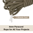 thumbnail image 5 of Uxcell 550 Paracord Rope 10ft, 4mm Thin Paracord Nylon Cord Survival 7-Strand Core for Tent Camping Outdoor Gear - Dark Brown, 5 of 7
