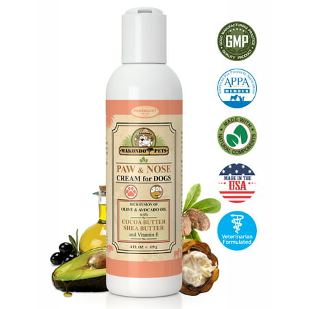 All Natural Paw Cream for dogs - Moisturizing Nose Lotion - Soothing and Healing for Dry Nose and Pads - Effective For Cracked/Rough/Chapped Paws, Natural Odor Dog (The Best Hand Lotion For Dry Cracked Skin)