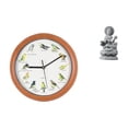 thumbnail image 1 of Reloj de pájaro armonioso y estatua de Guan Yin, fusión de esculturas decorativas de arte de pared para la decoración del hogar, cocina, pasillo y cen, 1 of 8