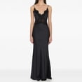 thumbnail image 2 of Women's Long Dress — High Waist, Sleeveless, Fitted, V-Neck Patchwork Design — Party, Date Night, Vacation, 2 of 7