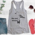 thumbnail image 2 of Hey Gull Friend Tank Top, Ladies Racerback Tank Top, Seagull Tank, Beach Tank, Animal Pun Tank, Heather Gray, Small, 2 of 3