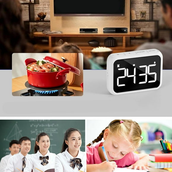 Reloj de cocina LED grande Fernando Temporizador Cronómetro Carga USB Blanco