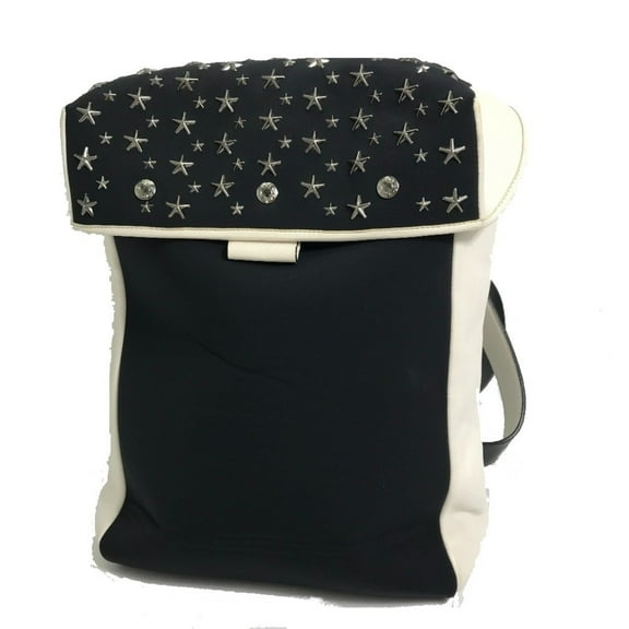 Pre-Owned Jimmy Choo Star studs Backpack Black x White (Good)