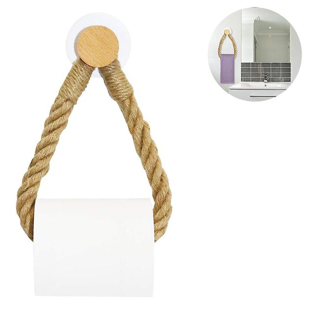 Rollo de papel higiénico para el hogar, soporte para papel higiénico, cuerda de montaje en pared para baño WD.WDQZL Hogar