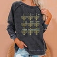 thumbnail image 2 of Darzheoy Womens Hanukkah Loose Solid Graphic Fall Winter Printed Long Sleeve Blouse Shirt, 2 of 4