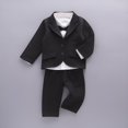 thumbnail image 5 of Bilo Baby Boy Tuxedo Formal Wear Suit 3-PC Shirt Pants and Jacket (6-12 Months), 5 of 5