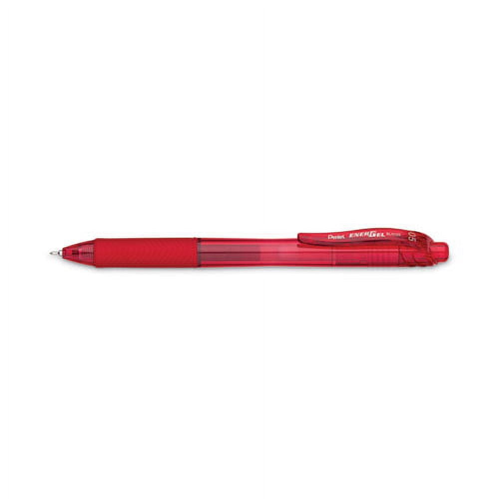 Energel-X Gel Pen, Retractable, Fine 0.5 Mm Needle Tip, Red Ink, Red Barrel, Dozen | Bundle of 5 Dozen