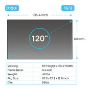 AWOL VISION 120 Ambient Light Rejecting Screen for Ultra Short Throw Projector, Fresnel Screen for Bright Daylight Room
