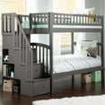 thumbnail image 2 of Pemberly Row Traditional Staircase Bunk Twin Over Twin in Gray, 2 of 8