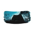 thumbnail image 2 of Lsque Blue Full Moon Wolf Pattern Sweatbands Sports Headband for Men & Women - Moisture Wicking Athletic Cotton Terry Cloth Sweatband for Tennis, Basketball, Running, 2 of 9