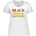thumbnail image 3 of Inktastic Black History Month- Red, Green, Yellow Women's Plus Size T-Shirt, 3 of 5