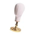 thumbnail image 1 of Runquan Toile Bloc Tête de Bureau avec PVC Base Mannequin Tête pour Chapeau Bijoux Or, 1 of 8