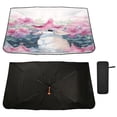 thumbnail image 2 of BZSMCE Foldable Car Windshield Sunshade Umbrella-Bloom Bunny Nook Pattern, 2 of 7