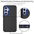 thumbnail image 6 of Galaxy S24 Case, Defender Phone Case For Samsung Galaxy S24 6.2",Takfox Heavy Duty Shockproof Rugged Rubber Full Body Protective, 3 in 1 Hybrid Bumper Hard Cover (Blue), 6 of 8