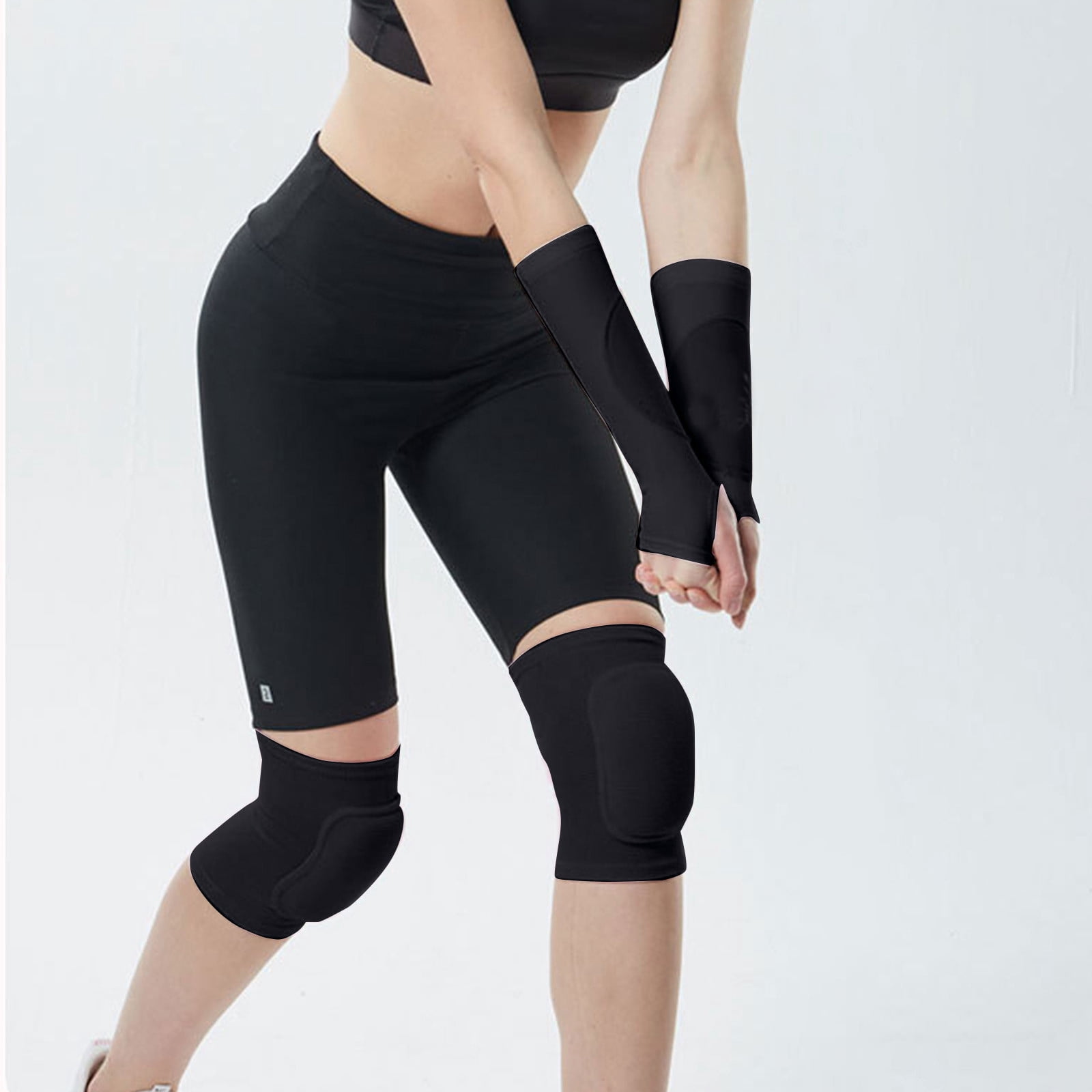 Genouillères De Compression Professionnelles Avec Éponge Anti-Choc – Protection Premium Pour Volley, Foot, Danse, Yoga, Tennis & Vélo (Noir, Taille M)