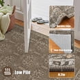 thumbnail image 5 of ATHOPE 5x7 Area Rugs for Living Room, Low Pile Vintage Floral Washable Rug, Non Slip Indoor Carpet for Bedroom Dining Room, Mocha Brown, 5 of 7