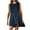Navy, variant on Enjoytime Summer Mini Dresses For Women Sleeveless Patchwork Pleated Short Dresses Fashion Solid Color Ruffle Party Sun Dress