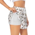 thumbnail image 3 of Lsque Pugs Printed Women's Running Shorts with Liner Pockets,Elastic Quick Dry Workout Athletic Gym Yoga Shorts,Womens High Waist Shorts-Medium, 3 of 9
