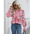 thumbnail image 3 of Blusa Zeagoo con estampado de botones para mujer, 3 of 6