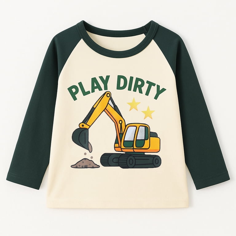 Hileelang Toddler Boys' 3-Pack Cotton Long Sleeve Graphic Tees photo 8