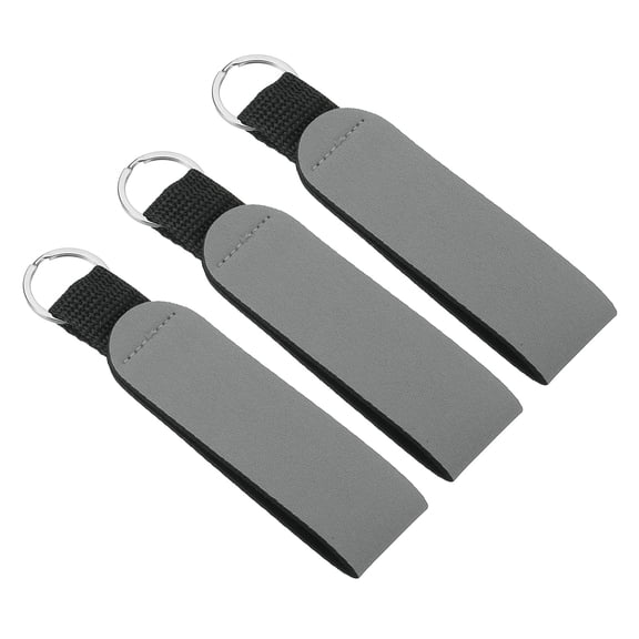 Uxcell Neoprene Wristlet Keychain Waterproof Sublimation Lanyard Hand Wrist Lanyard Keychain 3 Pcs Grey