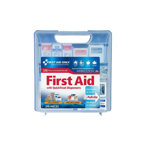First Aid Kit and Housing, Plastic 370 Components, 50 People Served