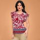 thumbnail image 1 of 990-44 Blusa Para Dama Mujer En Color Rojo Multicolor Elaborado De Viscosa. Cklass 990-44, 1 of 2