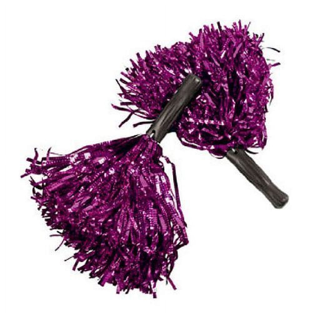 Fun Express - Metallic Purple Pom Poms (12pc) - Toys - Active Play - Pom - Poms - 12 Pieces